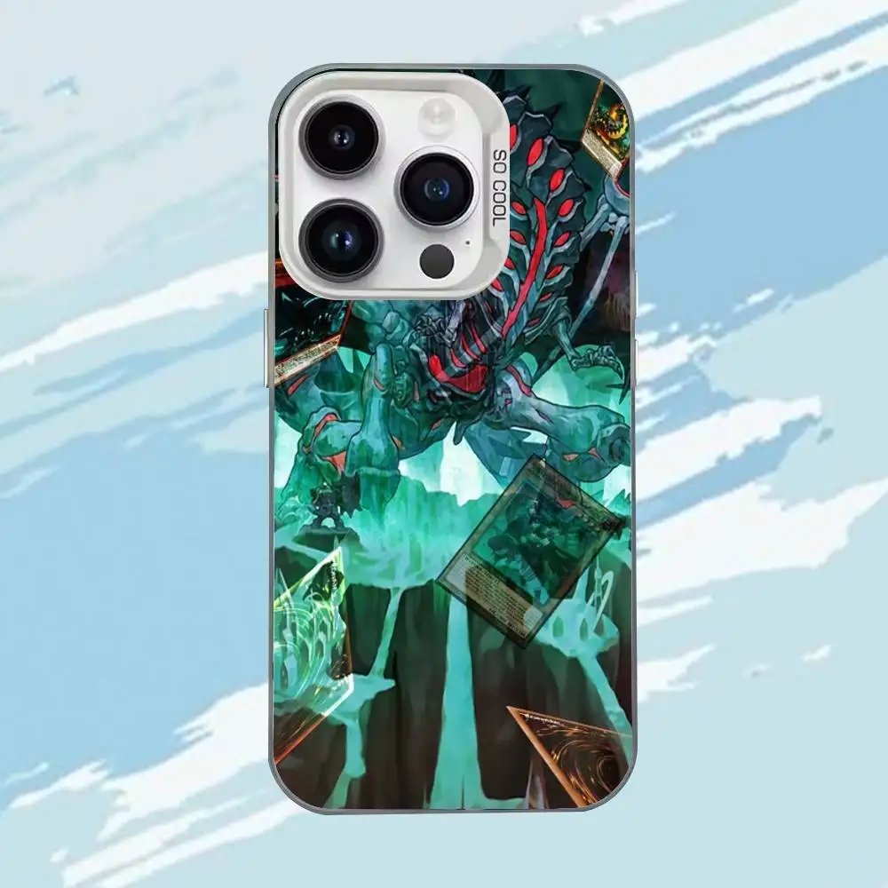 ゲーム 遊戯王 マスターデュエル iPhone 17、16、15、14、13、12、11、ミニ、プロ、E、MAX用スマホケース ホワイト マット 耐衝撃カバー