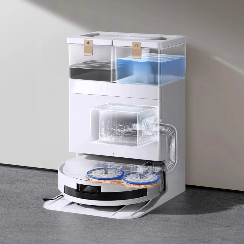 ECOVACS-Robô De Limpeza De Chão, T50 MAX, uma Sucção Global Universal de 18500Pa, Decking e Esfregando