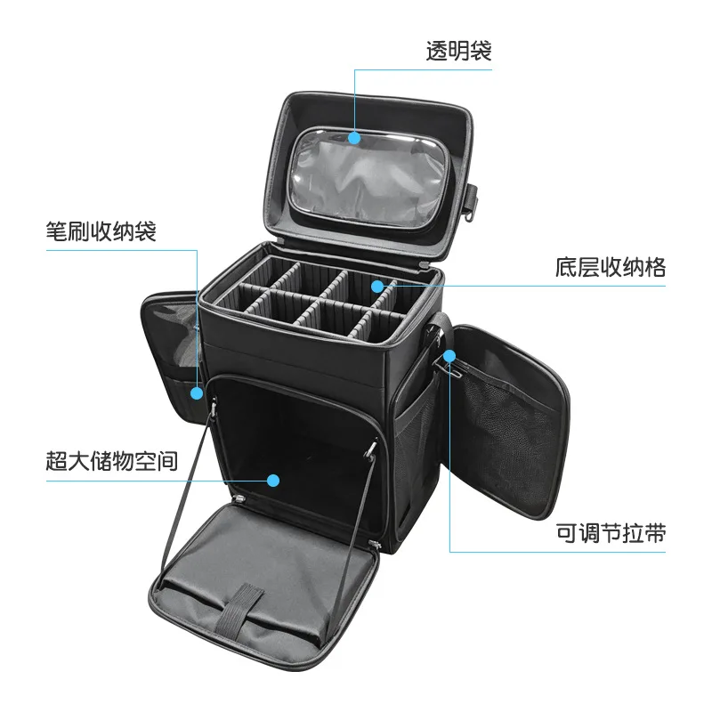 Suitcase Multifunction Beauty Makeup Luggage Multi Layer Partition Waterproof Organizer Nail Art Tattoo Carry on Luggage