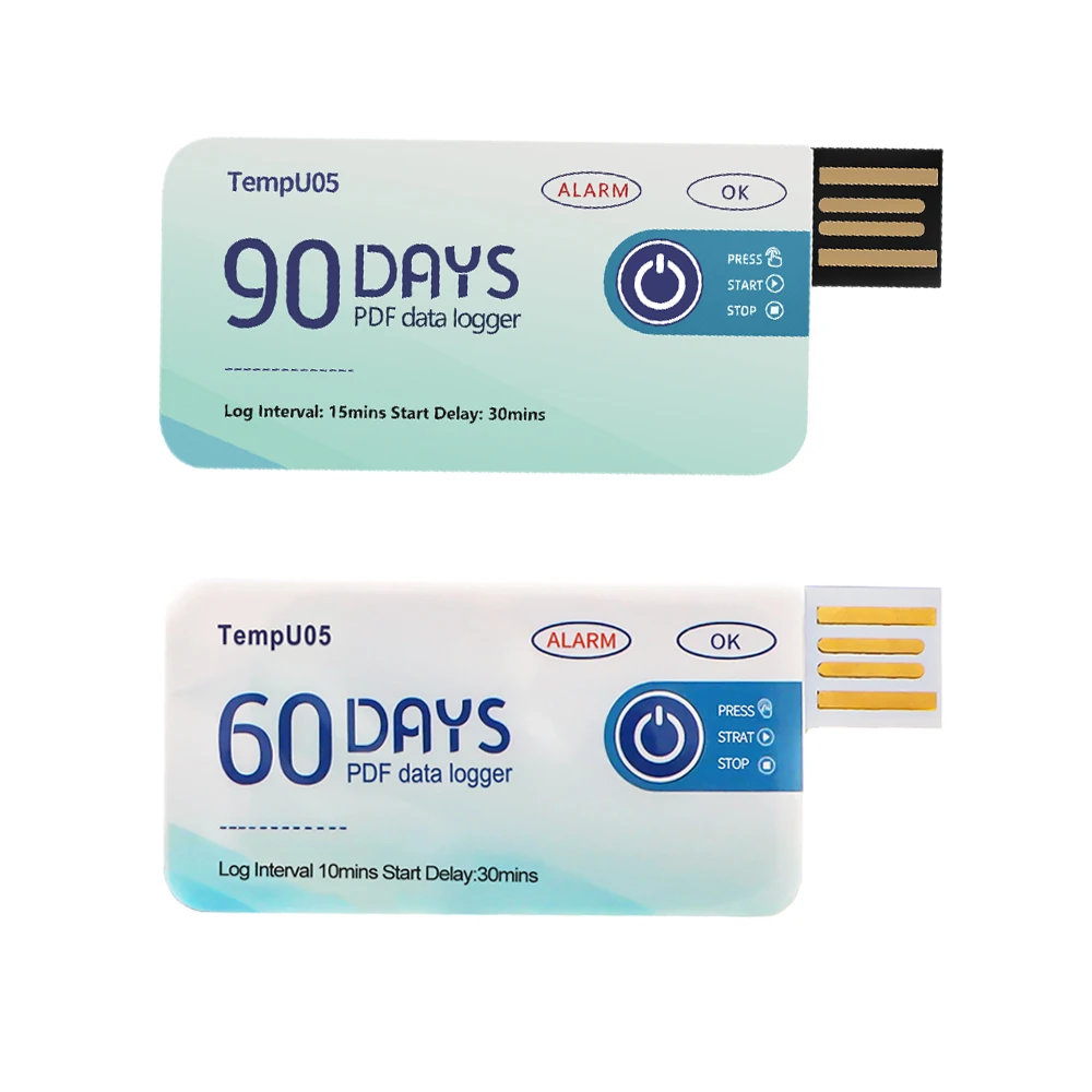

10 шт./лот USB-регистратор температуры 60/90 дней, регистратор данных температуры, одноразовый PDF-регистратор данных, монитор температуры для лекарств с холодной цепочкой