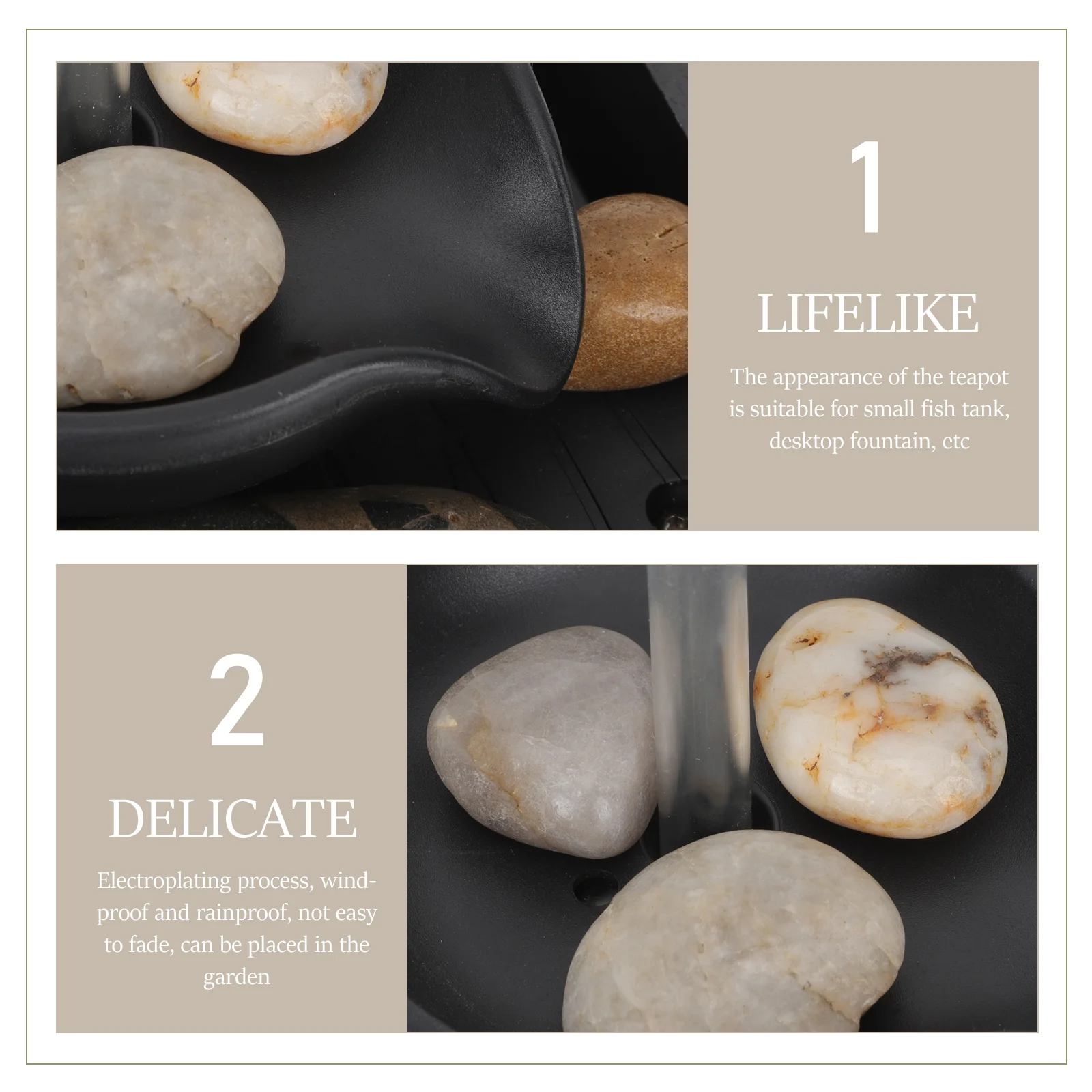 زخرفة مكتب بلاستيكي داخلي ، زينة طاولة ، زينة شلال الجري ، ديكور #6