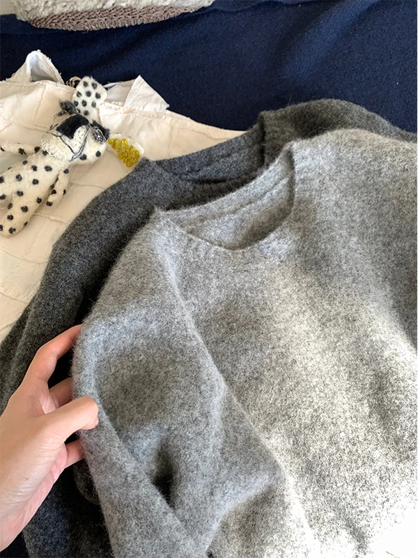 

Вязаный кардиган Motzu с меховым воротником, женский свитер свободного кроя, теплый, с длинными рукавами, модная зимняя верхняя одежда