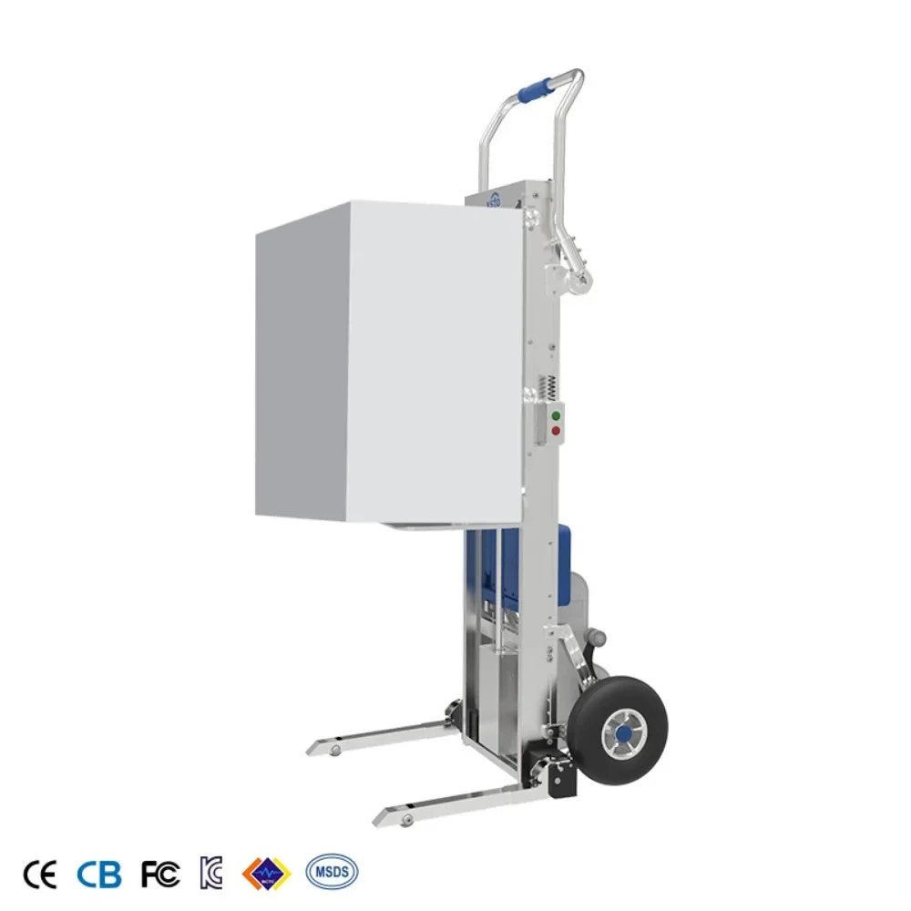 An Electric Forklift Battery Powered Cart Moving Factory Stairclimber Hand With Motor Lithium Multi Trolley Stairs