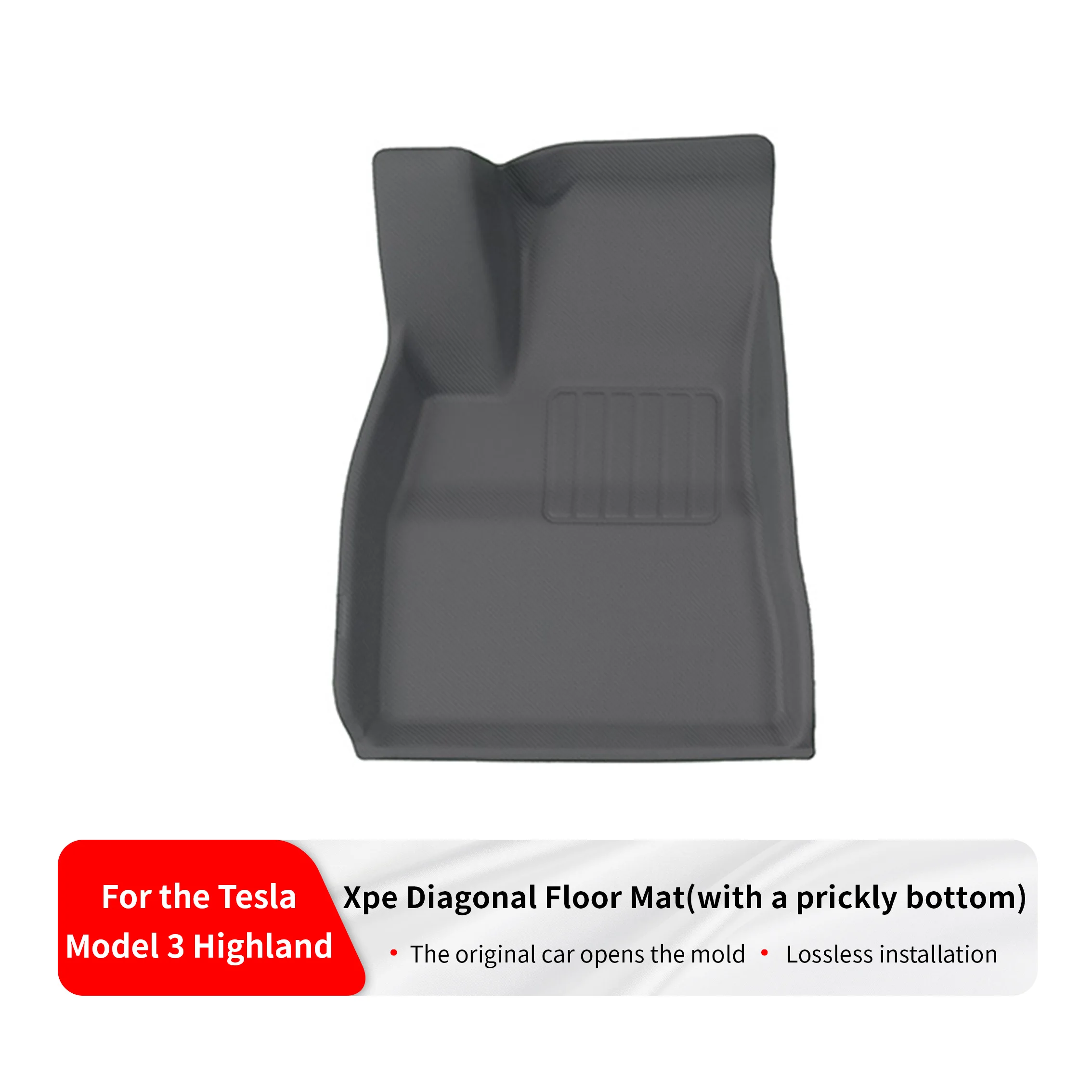 Suitable Suitable for Tesla 2024-2026 Highland Model 3 main frame floor mat xpe diagonal floor mat with burr bottom anti slip design - Aliexpress Deal