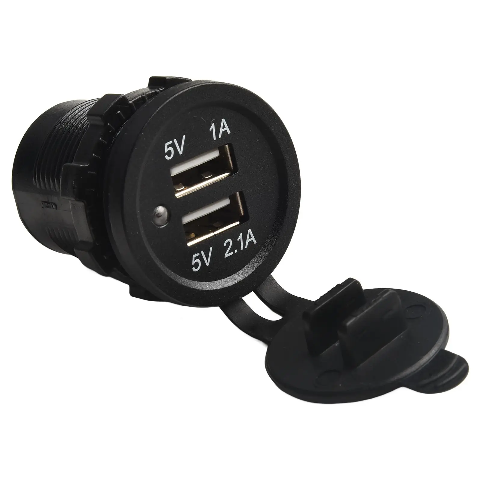 1Pc Dual USB Socket Transparent 10A With Accessories 37*43*29mm 55g 5V Bag Packaging DC12V DC24V Digital Cameras