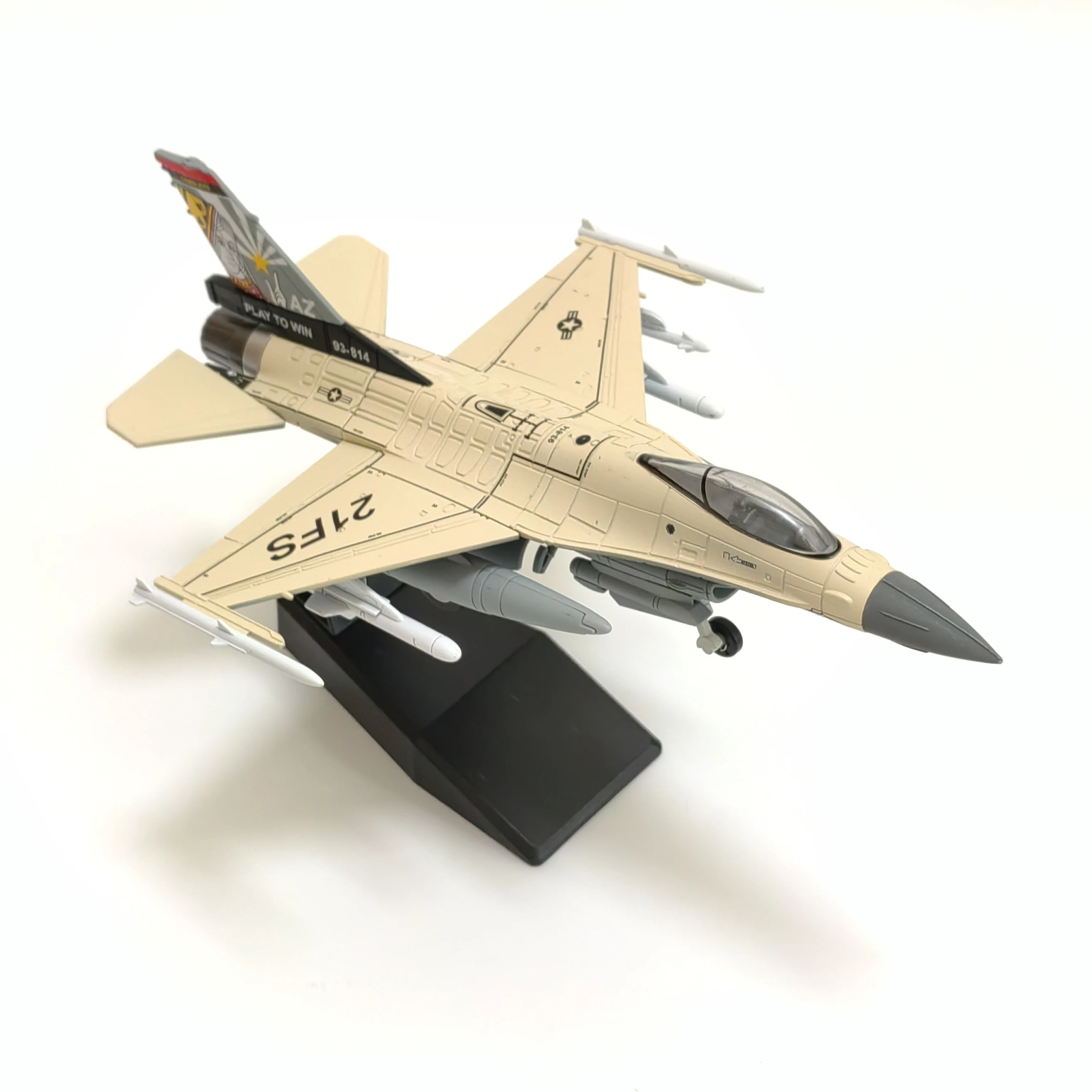 F16 1/72 Scale Plastic Assembly Model (Including Display Rack) Home Placement Collection and Decoration Creative Gift