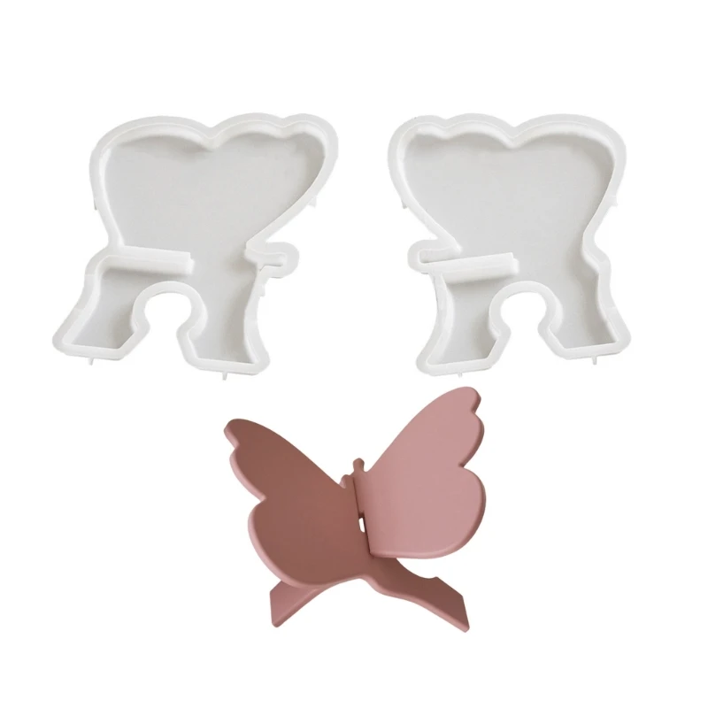 Silicone Butterfly Reading Stand Moulds Portable Bookrest Molds Butterfly Book Holder Mold for Students and Professional R3MC