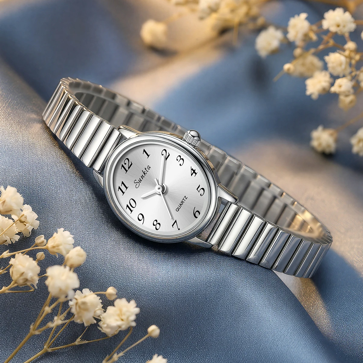 SUNKTA 2026 Elegant Womens Watch LIGE Fashion Luxury Quartz Wristwatches Steel Waterproof Gold Watches Ladies Gifts Reloj Mujer