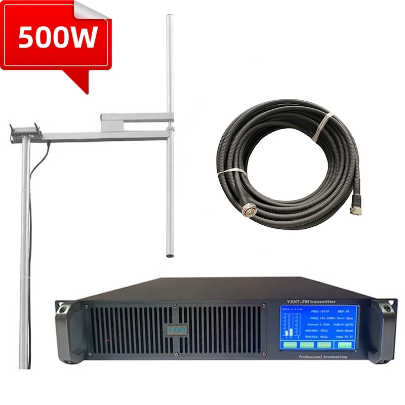 

Full Equipment 500watts Black Professional 500W FM Broadcast Transmitter for Radio Station