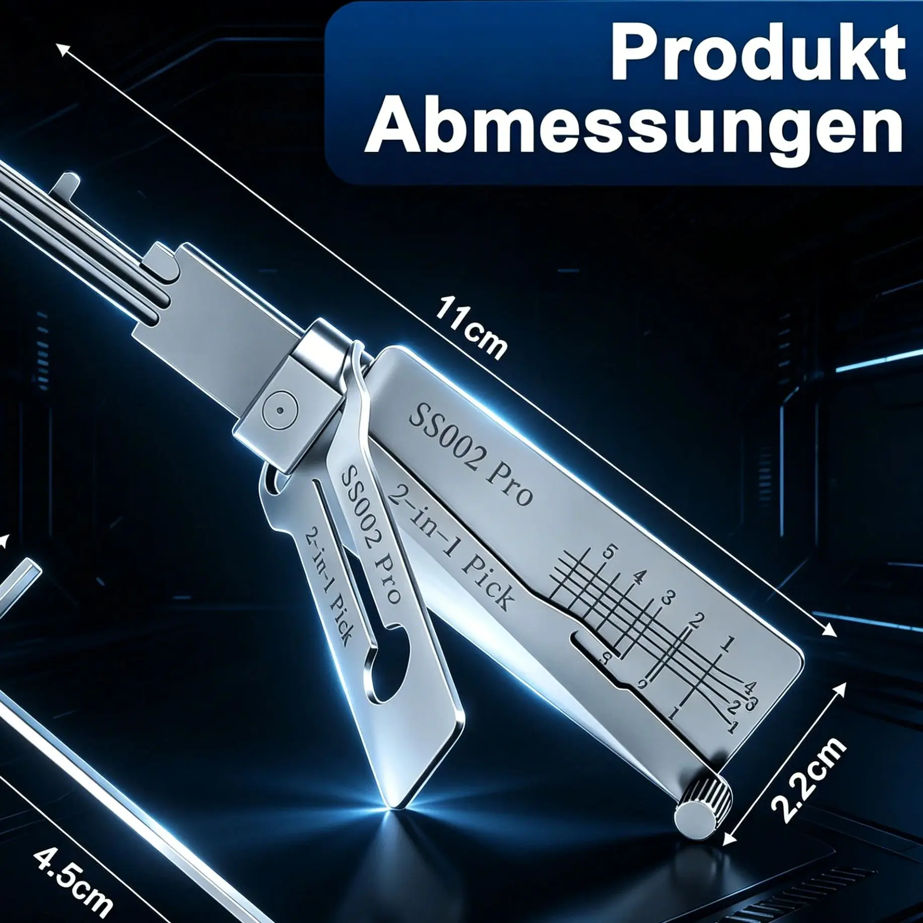 SS002 pro Silver Multifunction Key Tool Automotive Car Key Reader Lock Pick Decoder