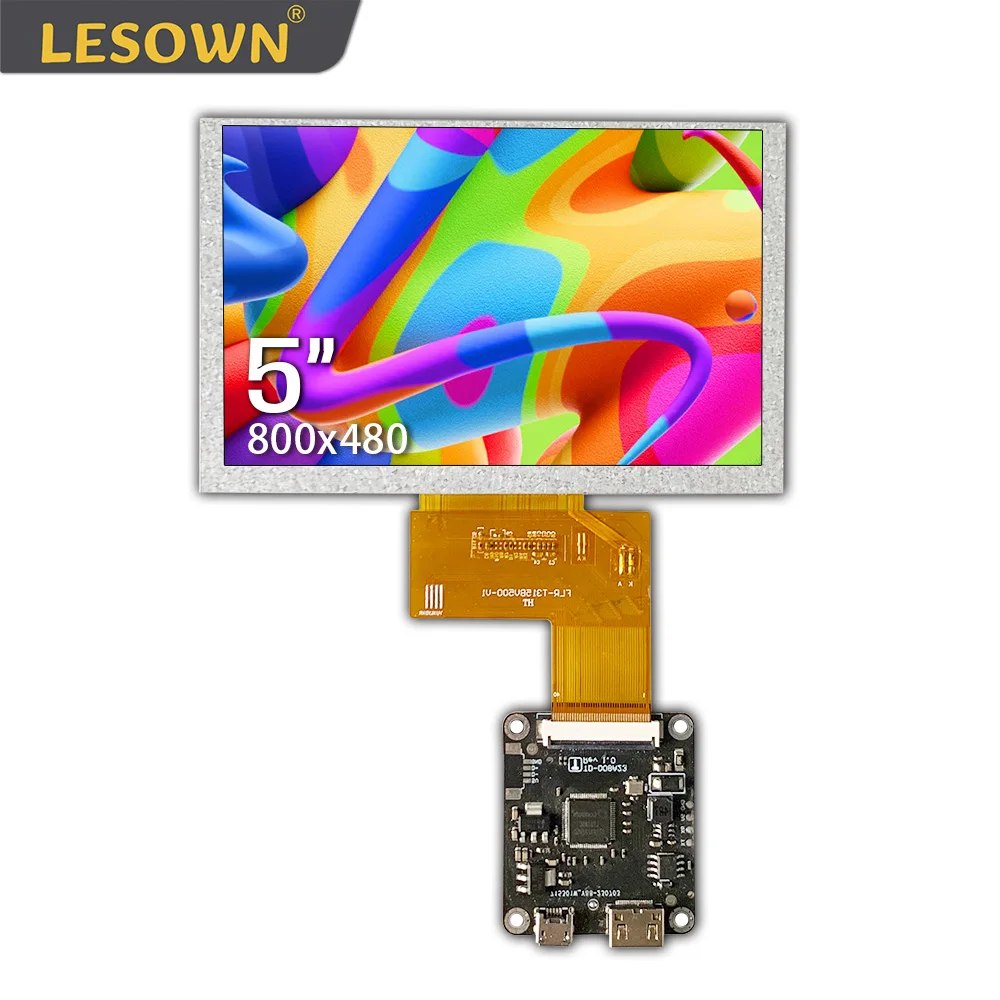 LESOWN 5 inch 800x480 IPS HD Multipurpose LCD Screen Display Controller Control Driver Board mini HDMI-Compatible Module