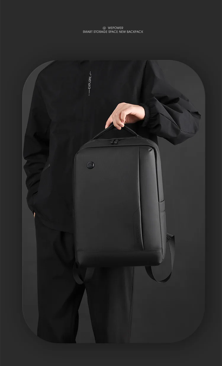Business Water-Resistant Backpack for Men 14inch Laptop Bag Large Capacity Multi-Compartment Breathable Backpack Student Commuting Travel Bag in Black, Gray, and Blue