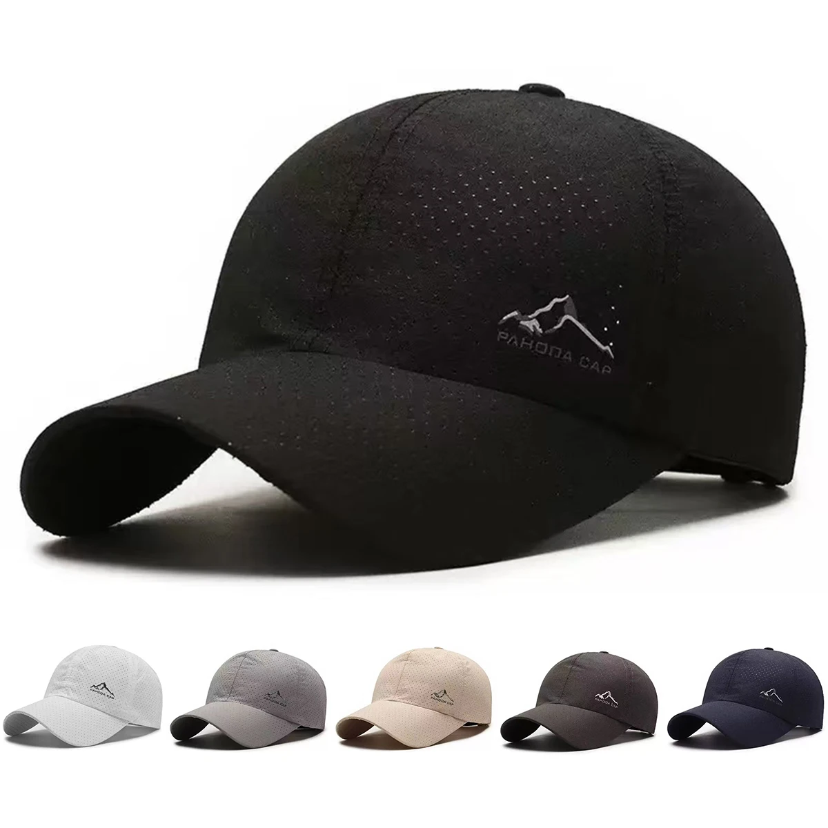 Unisex Mountain Range Quick Drying Baseball Net Caps Spring and Summer Outdoor Adjustable Casual Hats Sunscreen Hat Sports Cap