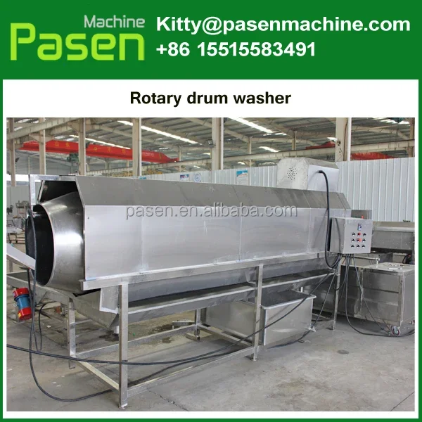 Wasmachine voor fruit- en groentetrommel / roterende trommelwasmachine