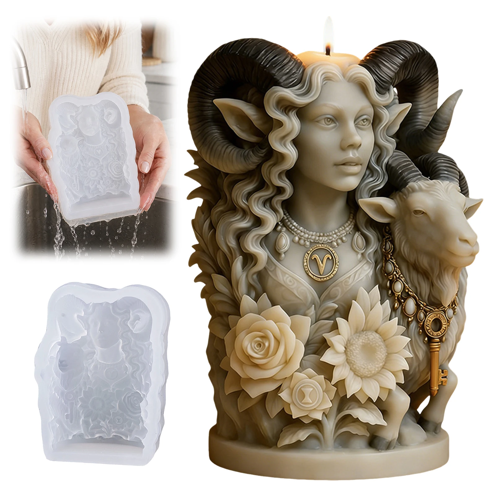 Art Craft Easy - Silicone Goat Goddess DIY Candle Resin