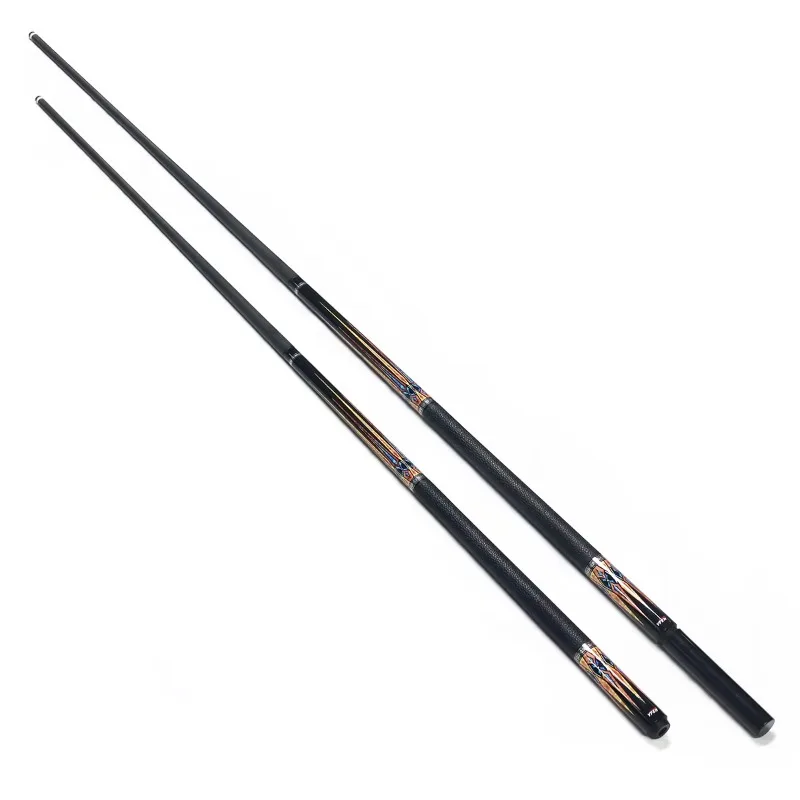 Economy Cue Set Premium 1/2 High-Tech 58\" Carbon Fiber Shaft Pool Cue Ebony Butt Stainless Steel YFen Cue Bag Extension - view 6