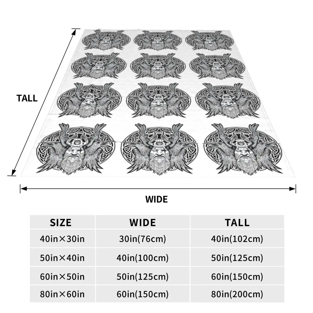Odin Vikings Viking Legend Norse Mythology Rune Blanket Flannel Sofa Throw Multi-function for Couch Bedding Travel Throws  Quilt