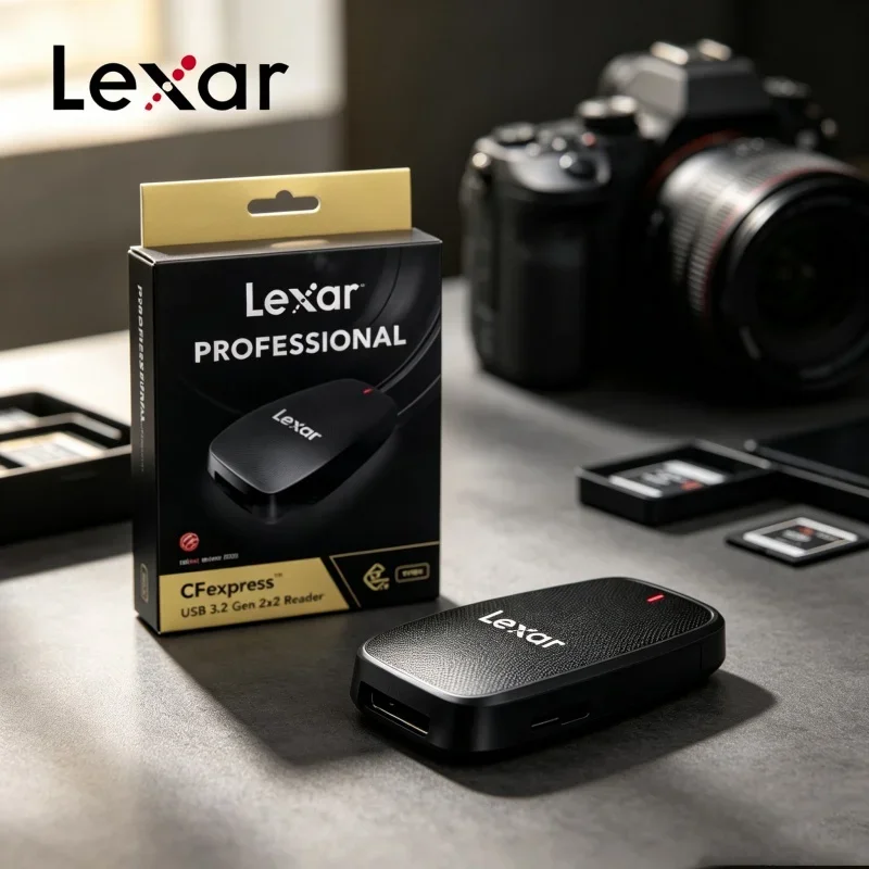 

CFexpress Type B Card Reader for Photographers Lexar 550U 20Gbps USB 3.2 Gen 2x2 Type C 8K RAW Professional CFE Reader