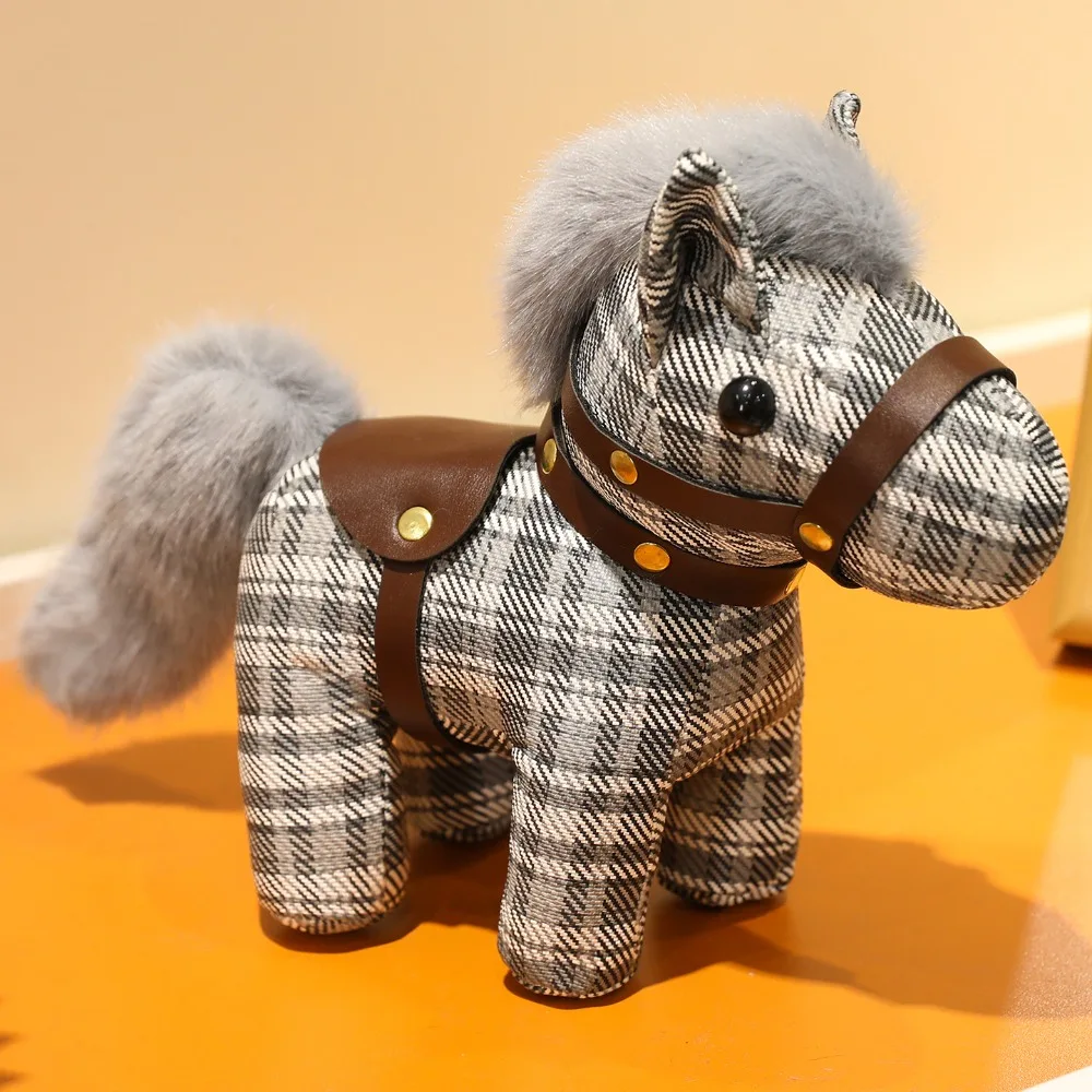 

New Cute Horse Pendant PU Leather Soft Animal Animal Simulation Horse Pendant Backpack Ornament Pendant Bag Decor