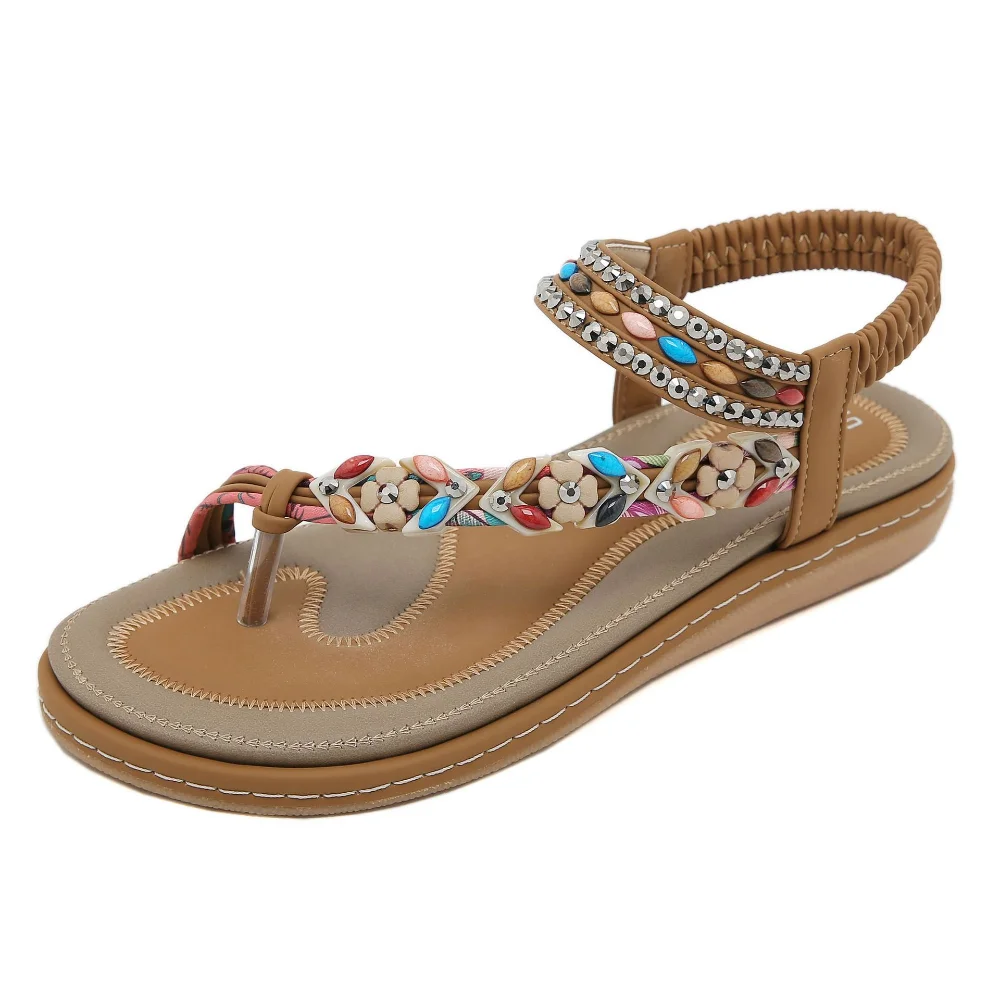 

Summer 2024 ethnic style sandals women's fashion casual commuter plus-size flat sandals