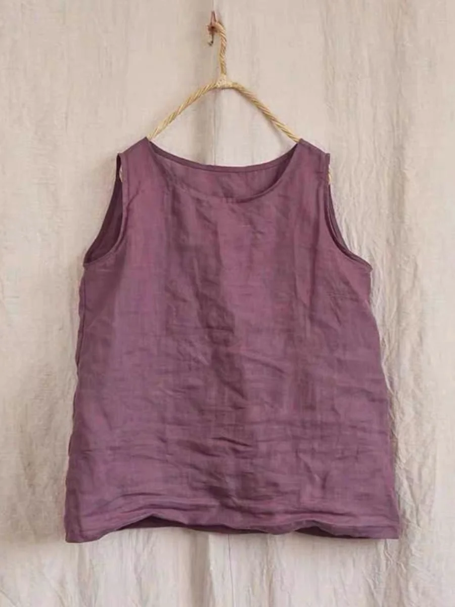 Chaleco coreano Sle Svel para mujer, capa Base artística informal que combina con todo, ropa interior redonda de verano, Material fino Ne