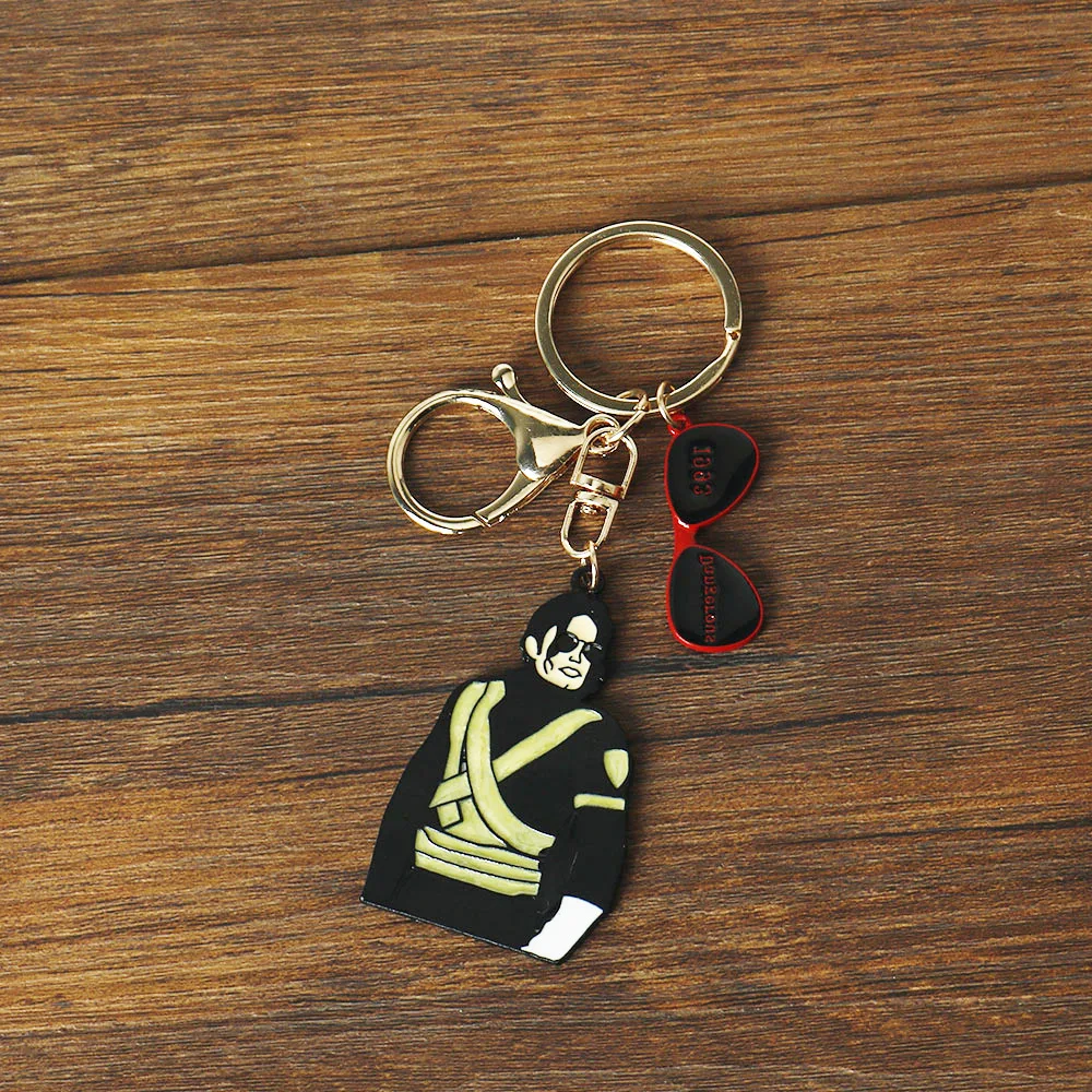 singer keychain of Dance Jackson Keychain Classic Singer Key Ring Holder Pendant Key Chains Michael Jackson Men\'s and Women\'s