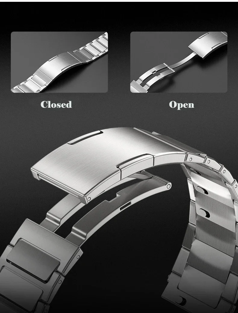 حزام سهل الفك لساعة Huawei Watch Ultimate رفيع للغاية وخفيف الوزن من الفولاذ المقاوم للصدأ لـ GT5 4 3 2 46 مم #6