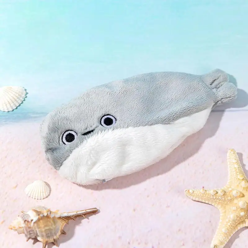 Electric Moving Fish Plush Toy Electronic Pet Plush Toy  Plush Interactive Cat Toys  Animated Moving Animal Gift for Toddler