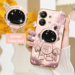 Quicksand Bear Astronaut Phone Holder Case For Xiaomi Redmi 13C 4G Thin Shatterproof Camera Protection Redmi 13C 4G Back Cover