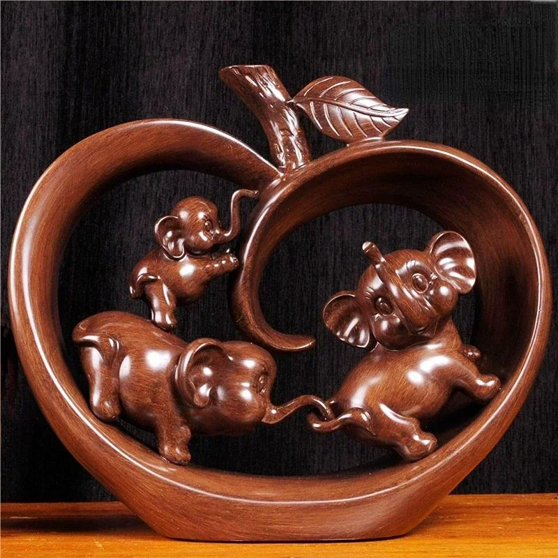 

Elephant Ornament Lucky Feng Shui Elephant Wedding Housewarming Gift Living Room TV Wine Cabinet Office Table Home Decoration
