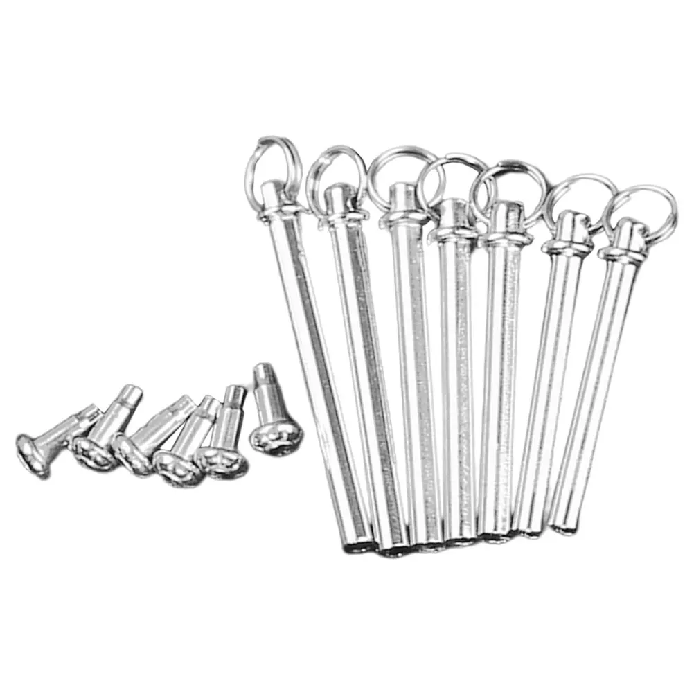 

7 Sets Silver Shaft Rivets Nuts Hand Fan Repair Kits Sturdy Metal Parts Accessories Folded Fans Fixing Tools Durable Hardware