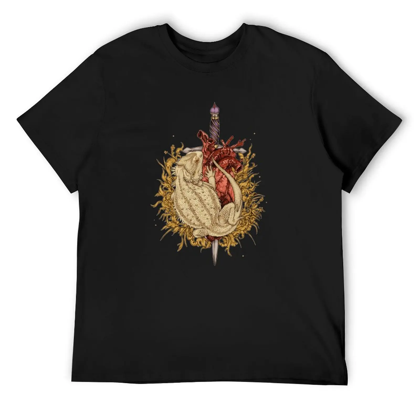 Gilded Dragon T-Shirt anime clothes man clothes fitted t shirts for men