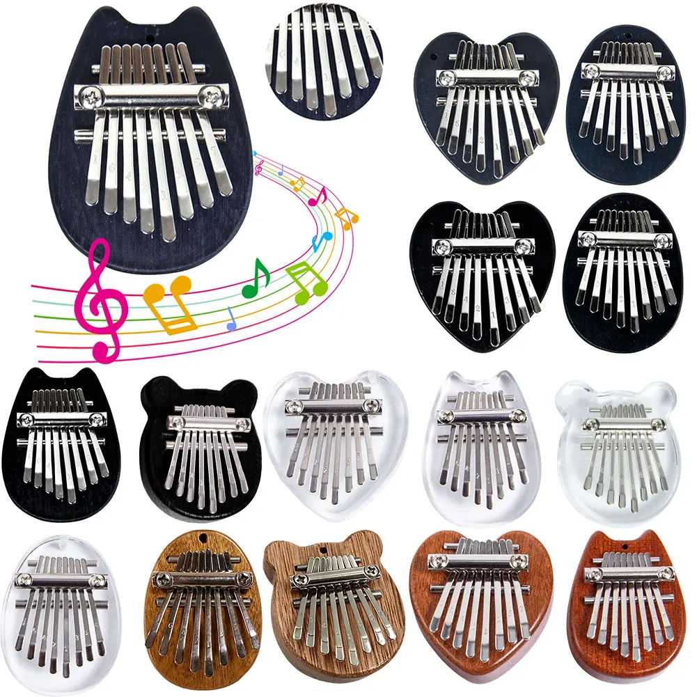 Wooden 8 Key Mini Kalimba Compact Finger Piano Ideal for Beginners and Music Lovers of All Ages