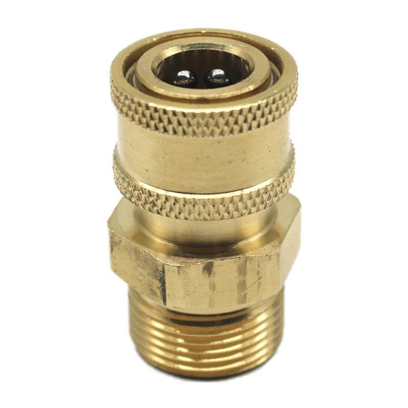 Alta Pressão Washer Copper Connector, Adaptador de Conexão Rápida, Bicos De Lavagem De Carro, M22 Masculino 1/4 \