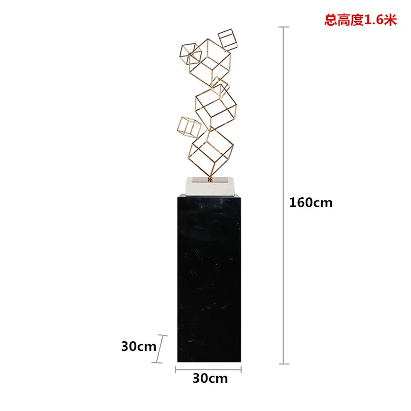 

YY Modern Light Luxury Geometric Floor Sculpture Soft Decoration Art Device Decoration