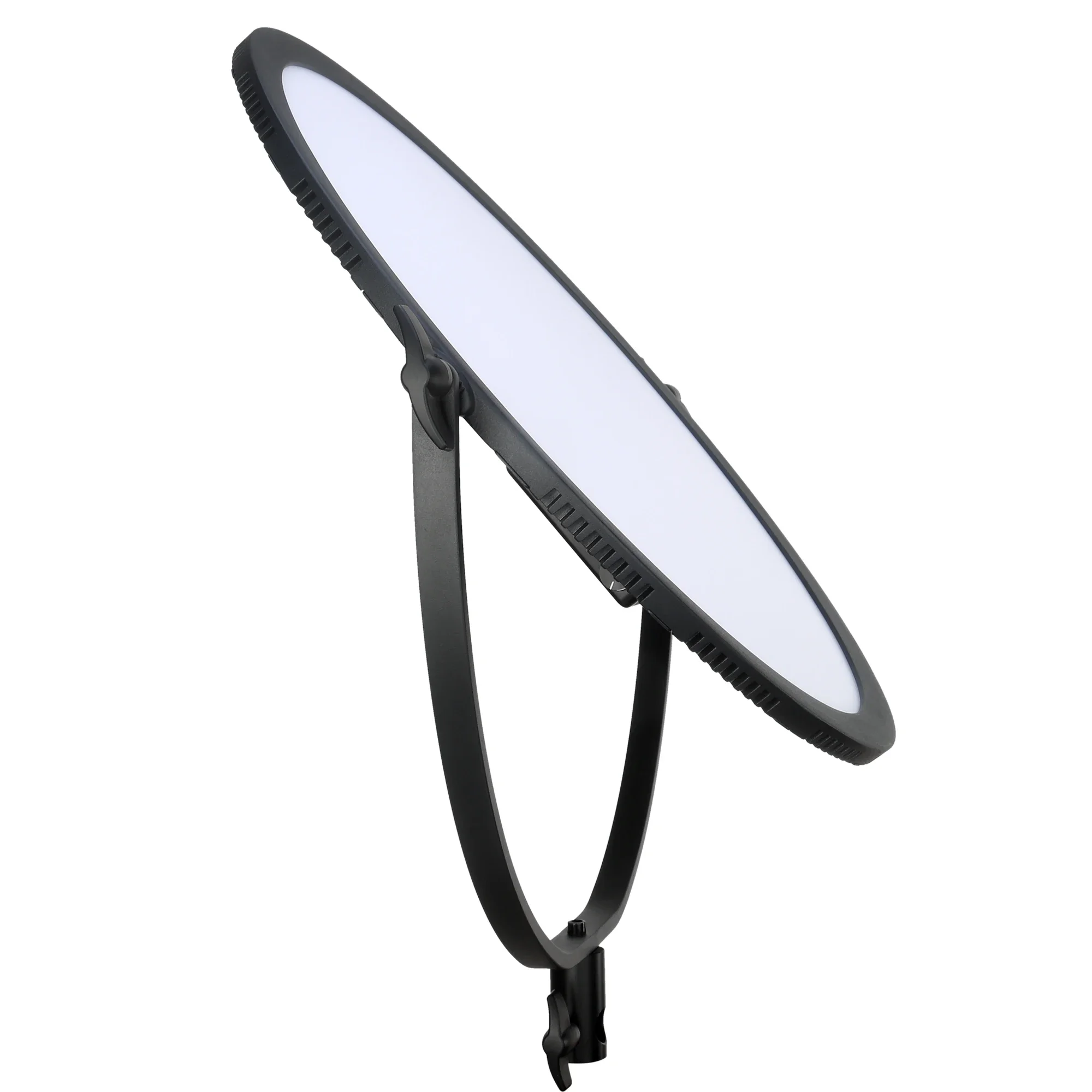 NiceFoto SL-360ARC Ring LED Video Light Bi-color 3200-6500K Stand Photo Studio Panel Lamp with U-Type Bracket Remote Control