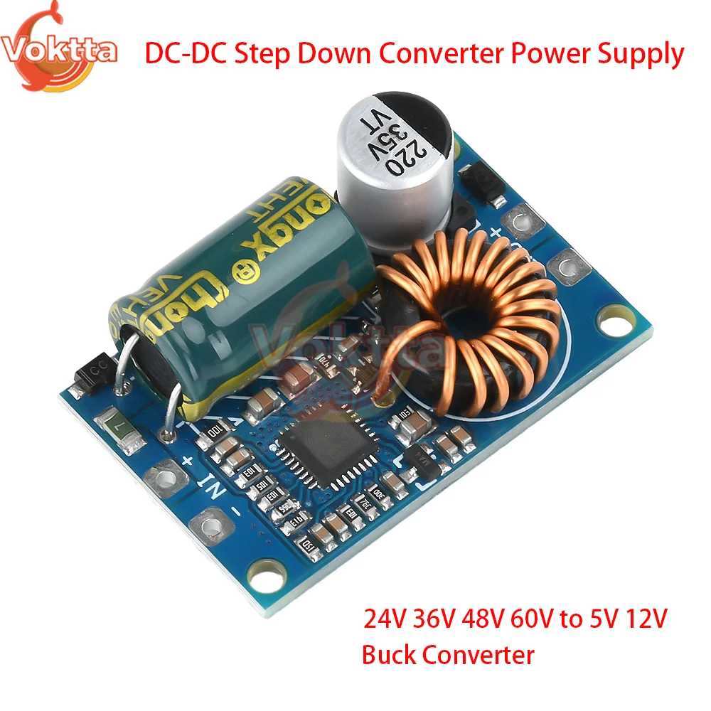 DC-DC Step Down Converter Voltage Regulator 24V 36V 48V 60V to 5V 12V Buck Converter Step Down Power Supply Module