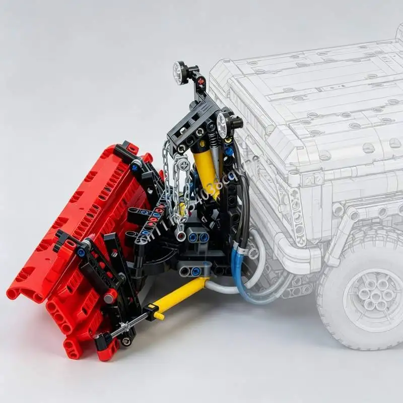 4972PCS Snowplow For F150 Truck MOC Building Blocks Vehicle Model DIY Creative Assembly Educational Toy Winter Snow Removal Gift