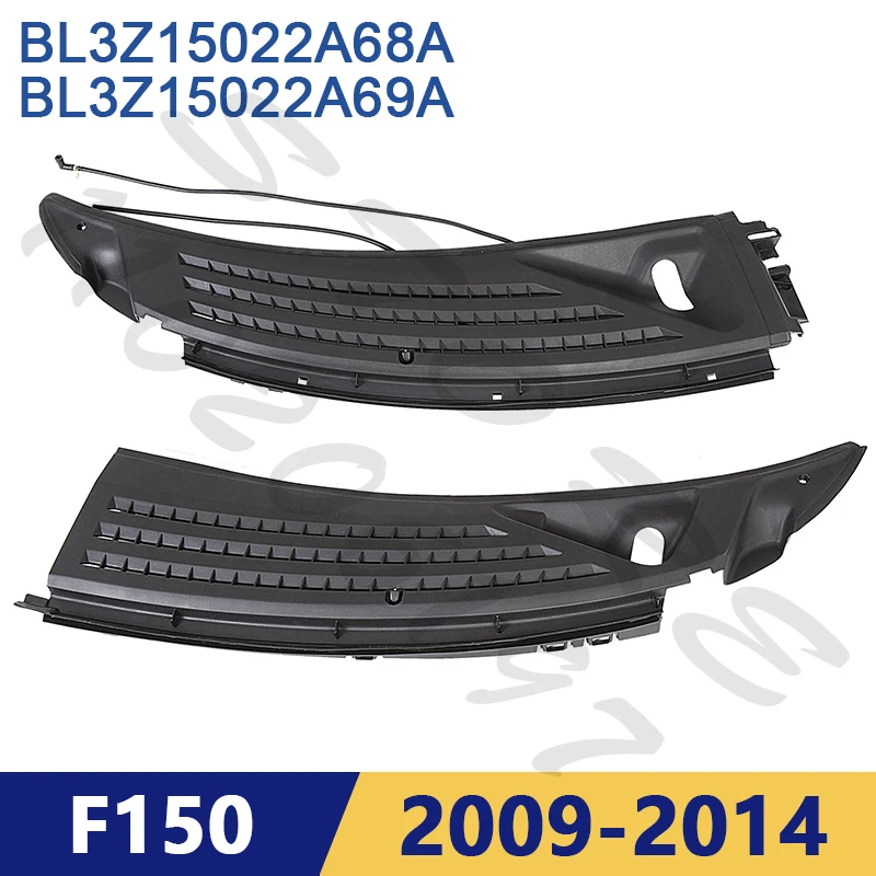 

for 2009-2014 FORD F150 Windshield Wiper Cowl Grille Vent Cover Panel Hood Assembly Replacement BL3Z15022A69A BL3Z15022A68A