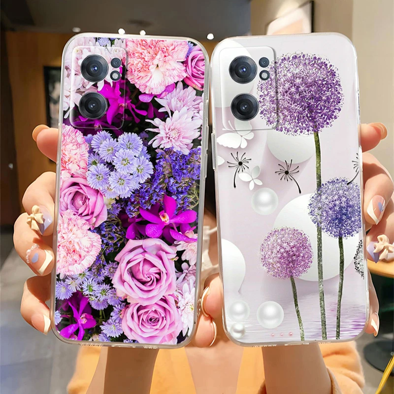 Para OnePlus Nord CE 2 5G Funda Capa suave Linda cubierta trasera pintada de dibujos animados para OnePlus Nord CE2 5G Funda de teléfono Funda Coque Protector