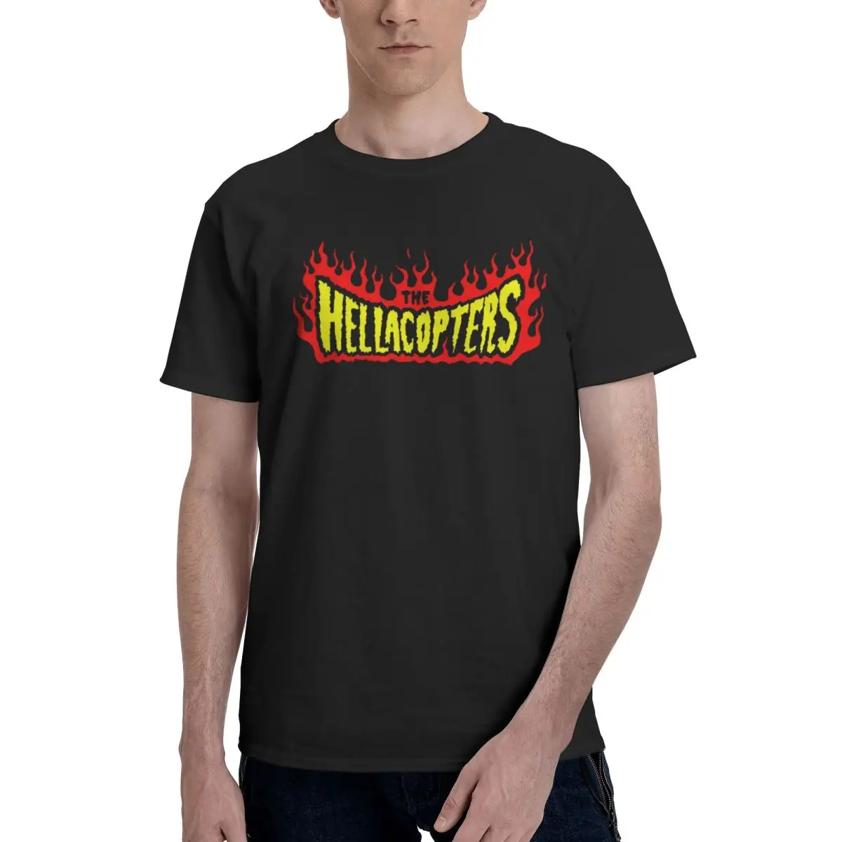

The Hellacopters Flames 100% Cotton Casual Breathable Confortable Men Top Funny Ugus T-Shirts Tshirts Men