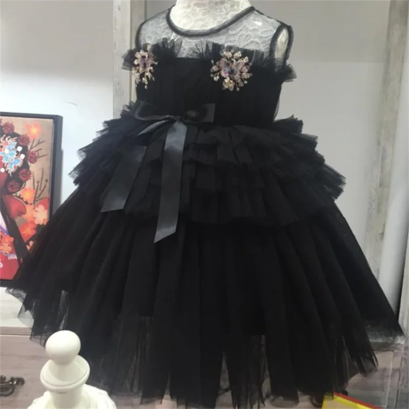 

Children's multi-layer cake dress princess dress sleeveless bright diamond tutu flower girl party dress female