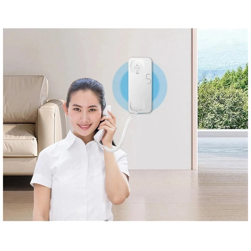 Bel pintu 2 kawat Audio telepon tanpa stasiun Outdoor interkom elektronik apartemen bangunan pintu Handset