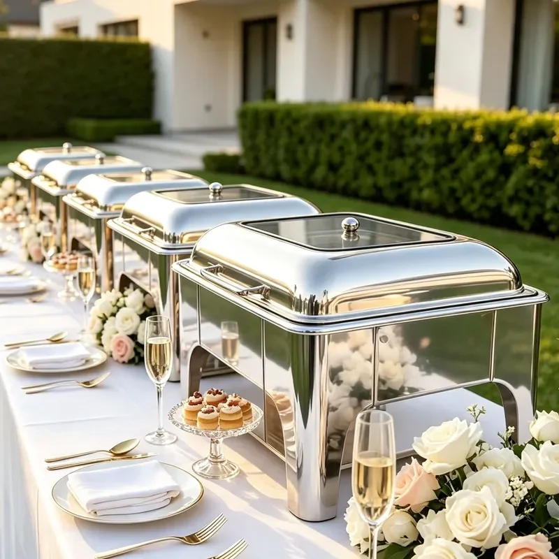 Commercial Stainless Steel Food Warmer Buffet Server for Hotel Restaurant Wedding Banquet Catering Equipment Kitchen