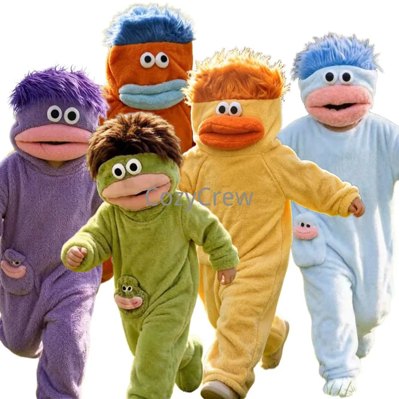 Image of Kinder Großmaul-Monster Onesie Pyjama Flanell Fleece Cartoon Tierkostüm Kinder Warmer Kapuzen-Jumpsuit Schlafanzug Hausanzug