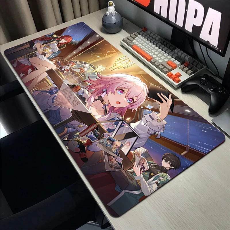 

Large Mouse Pad Honkai Star Rail Mousepad 500x1000mm XXL Computer Gamer Moused Pad Game Office Carpet Desk Mats Waterproof Mats