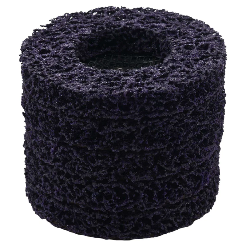 25 Buah Cakram Strip Poli Tahan Lama 100X16mm Alat Abrasif Pembersih Penghilang Karat Cat Logam Kayu Untuk Mesin Gerinda Sudut