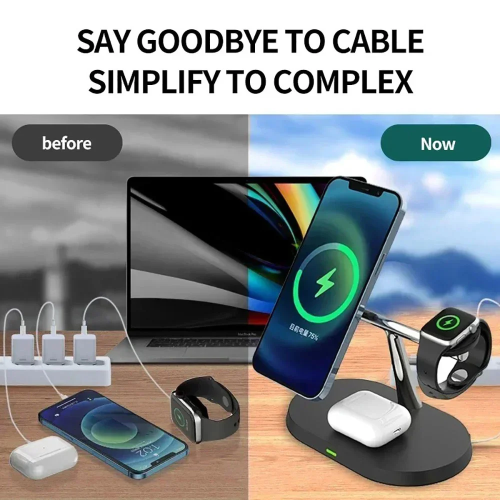 

2025 Upgrade Wireless Charger Car Phone Holder Fast Charging For Magsafe Xiaomi Oneplus Mobile Phones Macsafe Charging Adapter