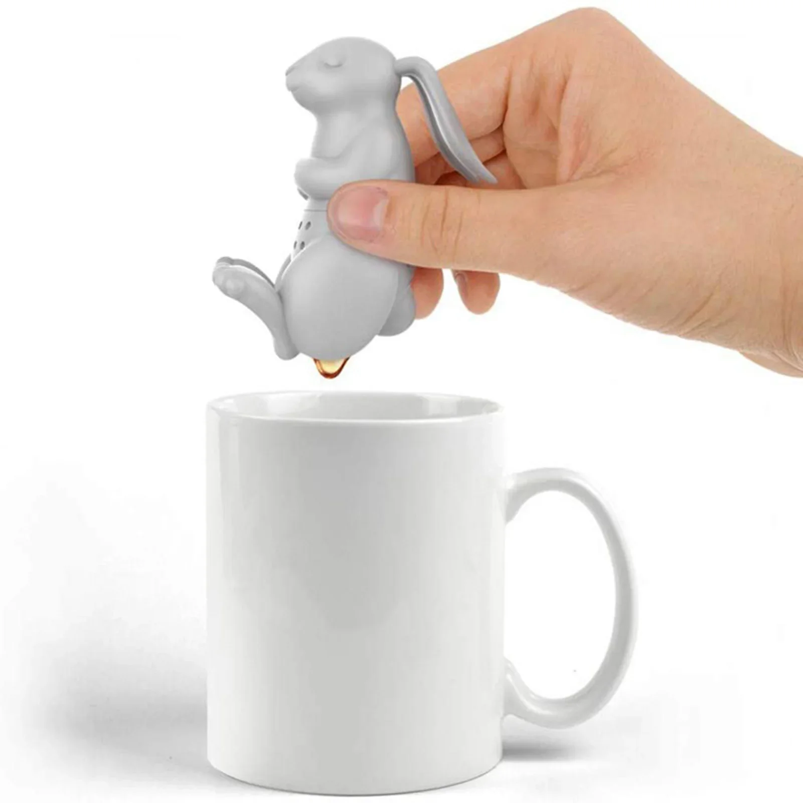 Rabbit Tea Infuser Cute Bunny Silicone Tea Maker Bunny Infuser Filter Strainer Diffuser Filter for Loose Leaf Tea