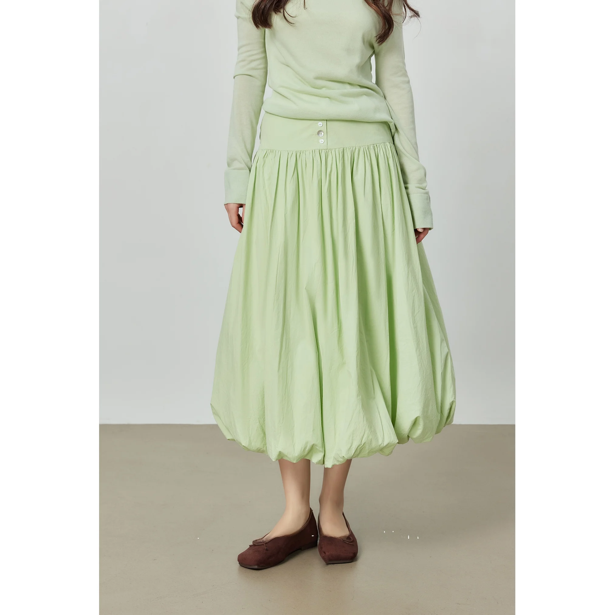 

YUUSCC High Waist A-Line Skirt Spring Summer Unique Beautiful Lotus Bud f Skirt Women's Casual Fre Lazy Sle Skirt
